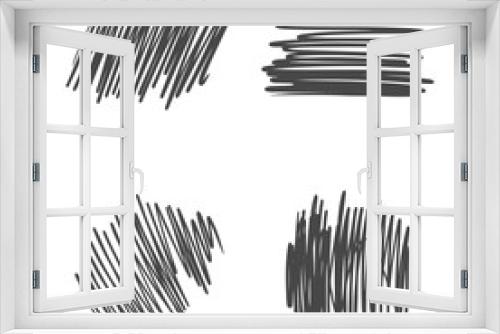 Fototapeta Naklejka Na Ścianę Okno 3D - Vector collection of hand drawn random chaotic lines on white background