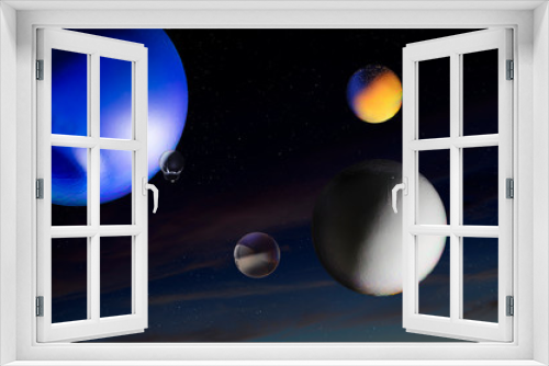 Fototapeta Naklejka Na Ścianę Okno 3D - Abstract space image