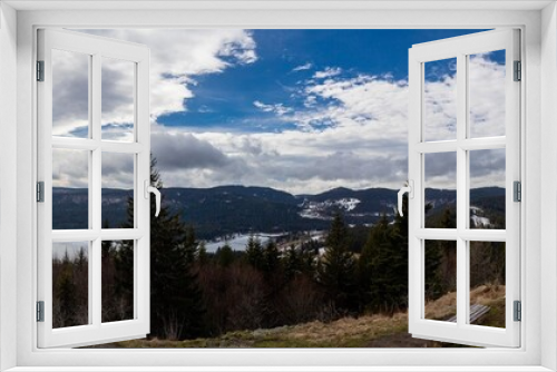 Fototapeta Naklejka Na Ścianę Okno 3D - Schluchsee Panorama im Winter