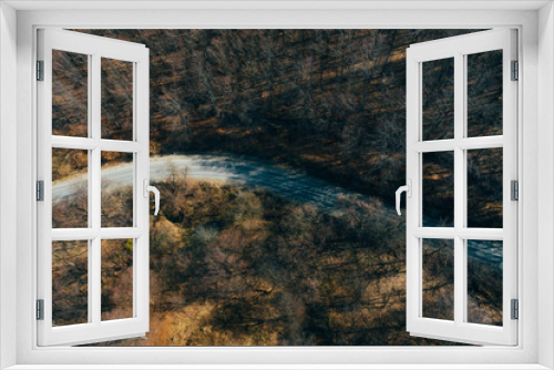 Fototapeta Naklejka Na Ścianę Okno 3D - Forest view from above