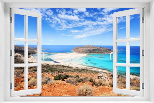 Fototapeta Naklejka Na Ścianę Okno 3D - Balos lagoon, Crete, Greece