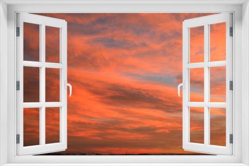 Fototapeta Naklejka Na Ścianę Okno 3D - beautiful sunset sky
