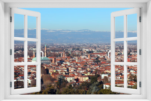 panoramic view of the city of VICENZA in Northern Italy and the