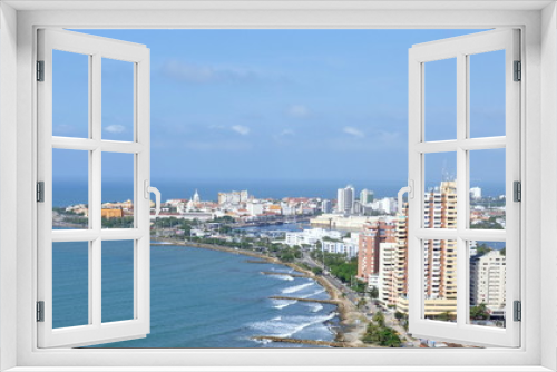 Fototapeta Naklejka Na Ścianę Okno 3D - View of the tourist city of Cartagena de Indias, Colombia