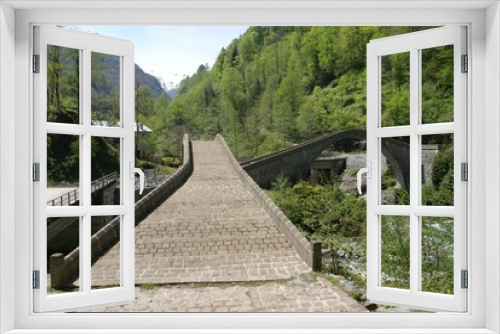 Fototapeta Naklejka Na Ścianę Okno 3D - twin bridge in artvin province.arhavi turkey