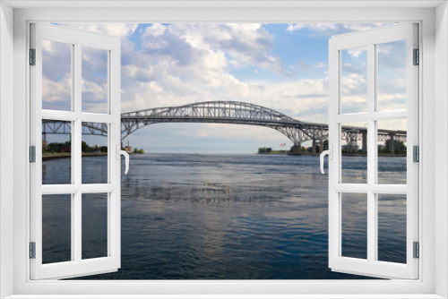 Fototapeta Naklejka Na Ścianę Okno 3D - International Blue Water Bridge Border Crossing