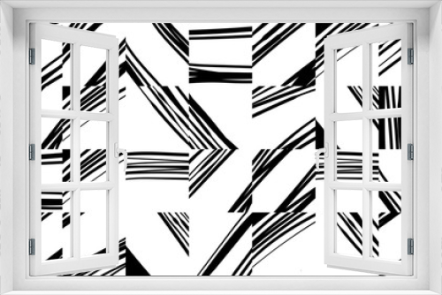 Fototapeta Naklejka Na Ścianę Okno 3D - The geometric pattern of lines. Monochrom geometry trendy vector seamless background