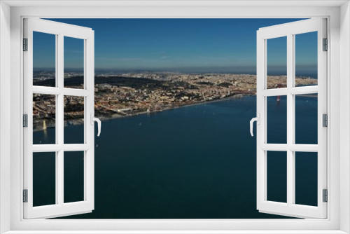 Fototapeta Naklejka Na Ścianę Okno 3D - Lissabon in Portugal aus der Luft