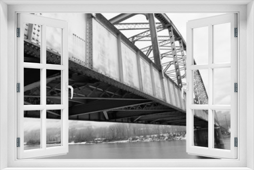 Fototapeta Naklejka Na Ścianę Okno 3D - steel bridge from different angles