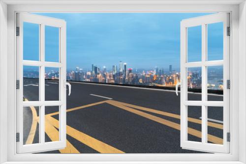 Fototapeta Naklejka Na Ścianę Okno 3D - Urban Road, Highway and Construction Skyline