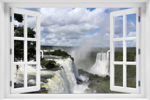 Fototapeta Naklejka Na Ścianę Okno 3D - Brasilien Wasserfall Foz do iguacu