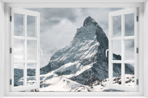 Fototapeta Naklejka Na Ścianę Okno 3D - panoramic view to the majestic Matterhorn mountain, Valais, Switzerland