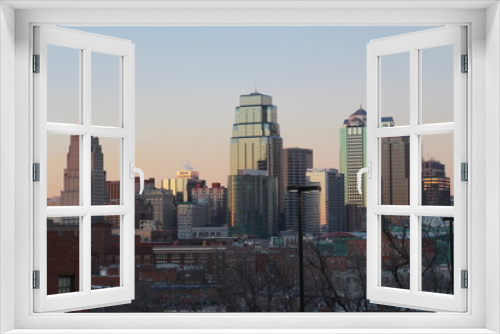 Fototapeta Naklejka Na Ścianę Okno 3D - Kansas City Skyline