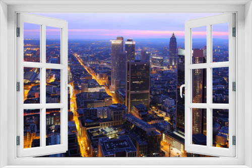 Fototapeta Naklejka Na Ścianę Okno 3D - Stadtlichter Frankfurt