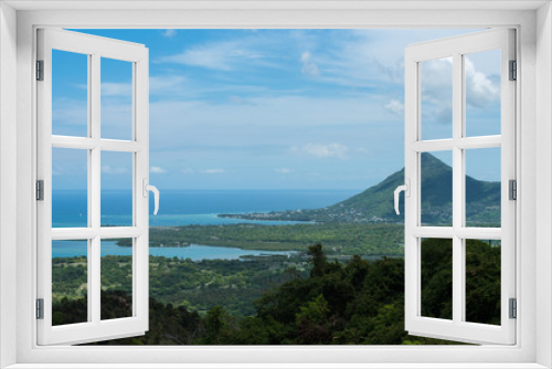 Fototapeta Naklejka Na Ścianę Okno 3D - Volcano view on tropical island