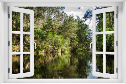 Fototapeta Naklejka Na Ścianę Okno 3D - River reflections