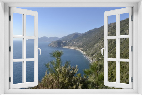 Fototapeta Naklejka Na Ścianę Okno 3D - Panorama sulle Cinque Terre, Liguria