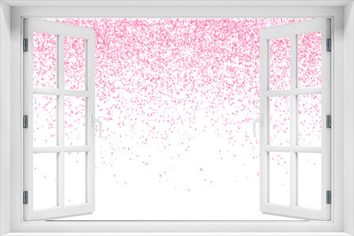 Fototapeta Naklejka Na Ścianę Okno 3D - Pink glitter sparkle on a transparent background. Rose Gold Vibrant background with twinkle lights. Vector illustration