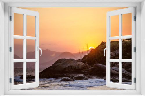 Fototapeta Naklejka Na Ścianę Okno 3D - Sunset, Beach