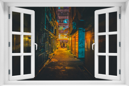 Fototapeta Naklejka Na Ścianę Okno 3D - Hong Kong street shot