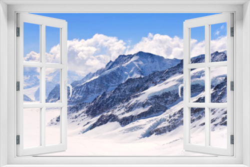 Fototapeta Naklejka Na Ścianę Okno 3D - The Swiss Alps Great Aletsch Glacier Jungfrau region, Swizerland