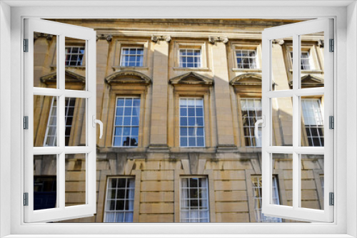 Fototapeta Naklejka Na Ścianę Okno 3D - Haus, Fassade, Textur, Fenster, Edinburgh, Scheiben, Glas, Oxford, Hintergrund