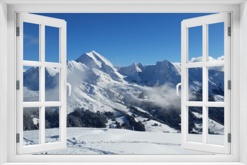 Fototapeta Naklejka Na Ścianę Okno 3D - Montagne et Mont Blanc