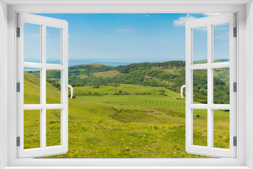 Fototapeta Naklejka Na Ścianę Okno 3D - View from Panorama Walk across Corlan Fraith, near Aberdovey, Gwynedd, Wales, UK