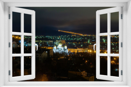 Fototapeta Naklejka Na Ścianę Okno 3D - Panorama of the night Pyatigorsk