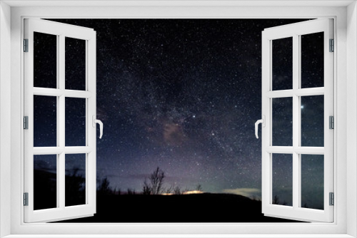 Fototapeta Naklejka Na Ścianę Okno 3D - starry sky north