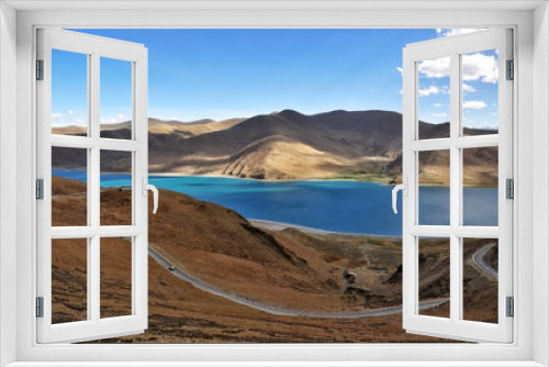 Fototapeta Naklejka Na Ścianę Okno 3D - Beautiful mountain lake view in Tibet
