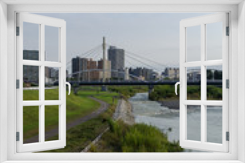 Fototapeta Naklejka Na Ścianę Okno 3D - 豊平川の風景