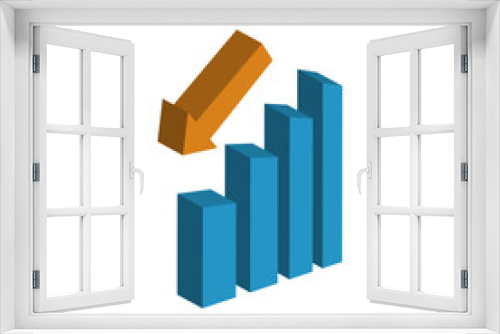 Statistic bar icon graphic design template vector