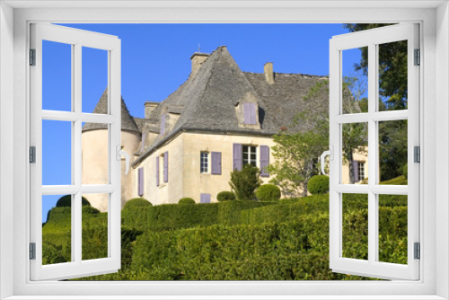 Fototapeta Naklejka Na Ścianę Okno 3D - Château et jardins de Marqueyssac