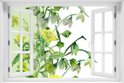Fototapeta Naklejka Na Ścianę Okno 3D - Seamless pattern spring wildflower.