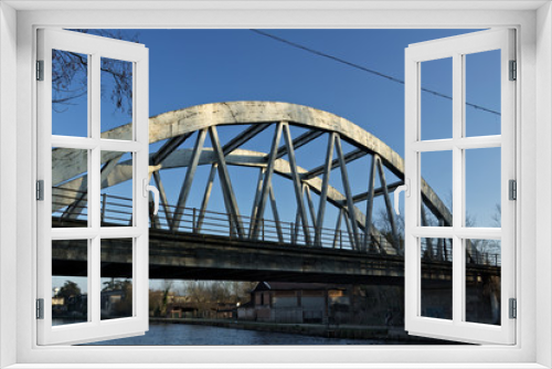 Fototapeta Naklejka Na Ścianę Okno 3D - Turbigo. Milan. Lombardy. Italy. Reinforced concrete bridge.