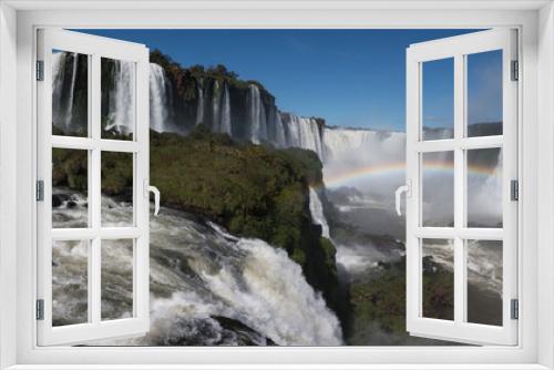 Fototapeta Naklejka Na Ścianę Okno 3D - View of the Waterfall of Iguaçu fall in long