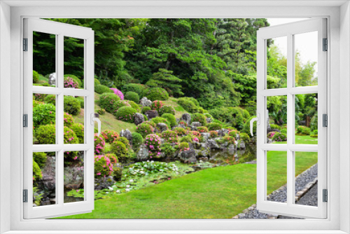Fototapeta Naklejka Na Ścianę Okno 3D - 日本庭園　風景