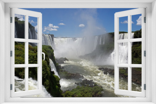Fototapeta Naklejka Na Ścianę Okno 3D - Iguazu Falls and River, Brazilian Side