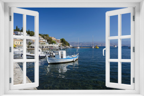 Fototapeta Naklejka Na Ścianę Okno 3D - port in Kassiopi on Corfu Island (Greece, Ionian Islands)