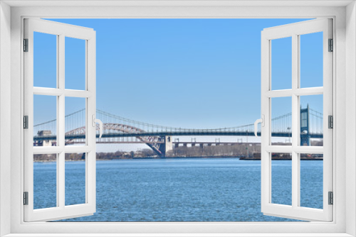 Fototapeta Naklejka Na Ścianę Okno 3D - Triborough Bridge, Robert F. Kennedy Bridge, Nueva York, USA