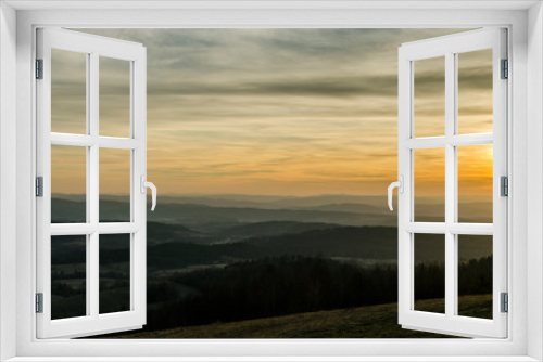Fototapeta Naklejka Na Ścianę Okno 3D - panorama Bieszczad