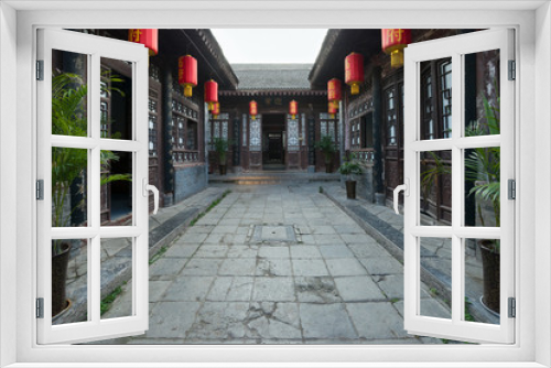 Fototapeta Naklejka Na Ścianę Okno 3D - Gao's traditional house, this residence of ancient times is a famous destination in the city, Xian, Shaanxi, China