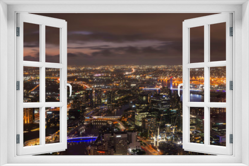Fototapeta Naklejka Na Ścianę Okno 3D - Melbourne city 