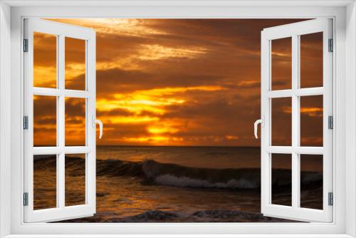 Fototapeta Naklejka Na Ścianę Okno 3D - once in a life time beautiful sunrise over the indian ocean, waves are breaking at the great ocean road, victoria, australia