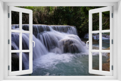 Fototapeta Naklejka Na Ścianę Okno 3D - Kouang Si waterfall in Laos