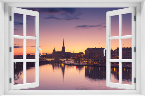 Fototapeta Naklejka Na Ścianę Okno 3D - Stockholm sunset view