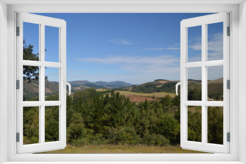 Fototapeta Naklejka Na Ścianę Okno 3D - Magnificent Views Of The Mountains Of Galicia Delimiting With Asturias In Rebedul. Nature, Architecture, History, Street Photography. August 24, 2014. Rebedul, Lugo, Galicia, Spain.