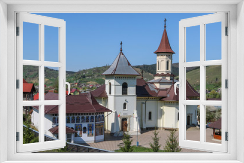 Monastery in Mănăstirea Humorului, Bucovina region. Romania