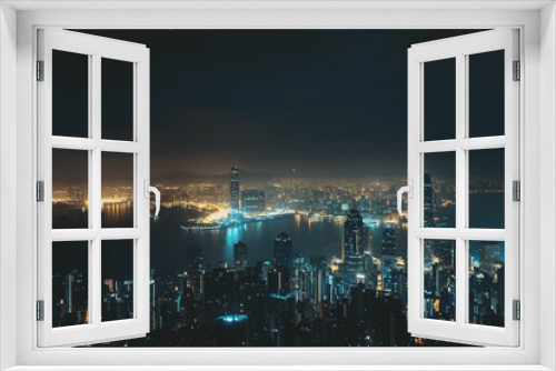 Fototapeta Naklejka Na Ścianę Okno 3D - Hong Kong city view from The Peak